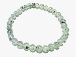 Prehnit Edelstein Kugel Armband grün 6mm Längenwahl
