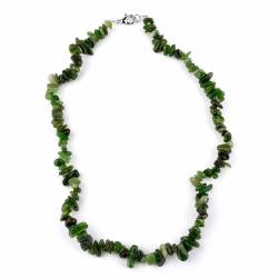 Jade nephrit  grün Edelstein Splitterkette 45 cm