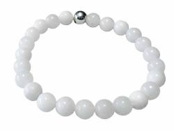 Jade weiß Edelstein Stretch Armband Längen Wahl