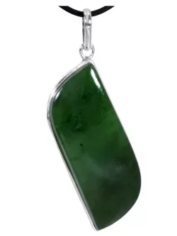 Jade Nephrit 925 Echtsilber Edelstein Ketten Anhänger grün