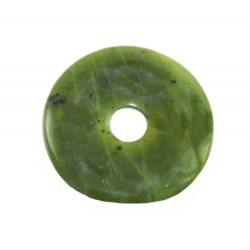 Jade nephrit Edelstein Donut Kettenanhänger 4 cm