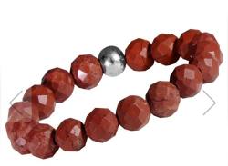 Jaspis rot Edelstein Finger Ring Echtsilber Elastikband dehnbar