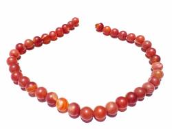 Karneol Carneol matt rotorange Edelstein Kugel Halskette Längenwahl