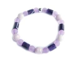 FISCHE: Amethyst Kunzit Jade Sternzeichen Edelstein Armband Größenwahl