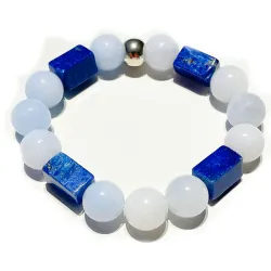 Lapislazuli Jade blau  Edelstein Stretch Armband Längenwahl