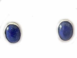 Lapis Lazuli Edelstein Ohrstecker oval blau