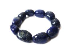 Lapislazuli Edelstein Nugget Stretch Armband