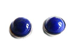 Lapislazuli Edelstein Ohrstecker 925er Echtsilberfassung