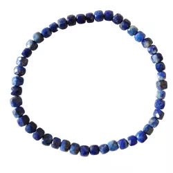 Lapislazuli Edelstein Würfel Stretch Armband blau