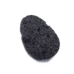 Lava Lavastein schwarz Ketten Anhänger gebohrt