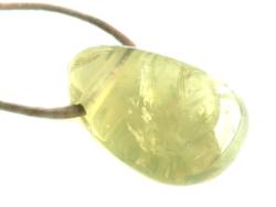 Lemonquarz Zitronenquarz Edelstein Trommelstein Ketten Anhänger gebohrt