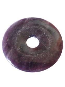 Lepidolith Lithiumglimmer Edelstein Donut Ketten Anhänger