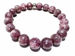Lepidolit violett flieder Edelstein Stretch Armband 10mmLängen Wahl