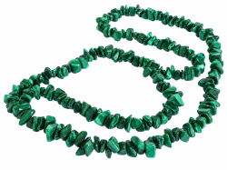 Malachit Edelstein Splitterkette 90 cm