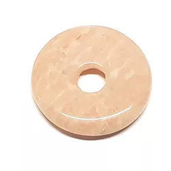 Mondstein Edelstein Donut Ketten Anhänger gelb-orange 3 cm