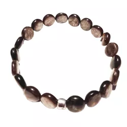 Muskovit Edelstein Armband Coin rund