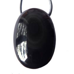 Regenbogenobsidian Cabochon Edelstein Ketten Anhänger quer gebohrt oval dick