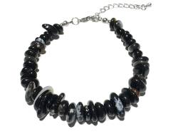Onyx schwarz Edelstein Barock Armband - SELBSTBEWUSSTSEIN -