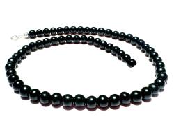 Onyx Edelstein Kugel Halskette Kette Größenwahl