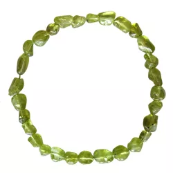 Peridot Olivin grün Nugget Stretch Armband facettiert Längen Wahl