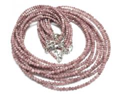 Andenopal rosa pink facettiert Edelstein Halskette