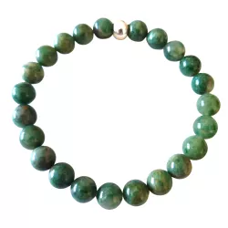 Prasem Edelstein Stretch Armband grün 8mm