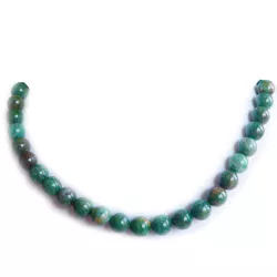 Prasem Saphirquarz  grün Edelstein Kugelkette Halskette Collier Größenwahl