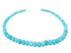 Quarz blau (gefärbt) Edelstein Kugel Kette Längenwahl