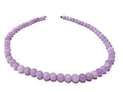 Quarz flieder lila (gefärbt) Edelstein Kugel Kette Längenwahl