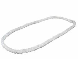 Regenbogenmondstein weiß Edelstein Stretch Würfel Fußkettchen Längenwahl