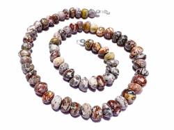 Rhyolith Edelstein Button Halskette Kette Längenwahl