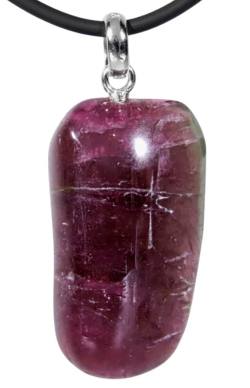 Turmalin Rubellit pink Edelstein Anhänger Echtsilberöse