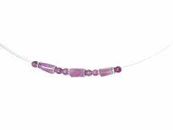 Turmalin rot rosé Rubellit Edelstein Collier Edelstahl Drahtkette Kette Echtsilber rhodoniert