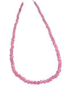 Turmalin Rubbelith pink facettiert Edelstein Kugel Halskette 45 cm