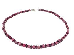 WIDDER: Granat rot Rubellit Turmalin rosa Sternzeichen Stretch Armband Längenwahl