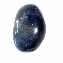 Saphir Safir blau Edelstein freeform Ketten Anhänger quer gebohrt
