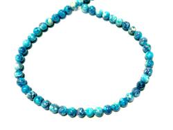 Achat blau Schlangenachat Edelsteinkette Kugelkette Kette Halskette