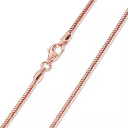 Schlangenkette 50 cm rosévergoldet Sterlingsilber  Breite: 1,6 mm