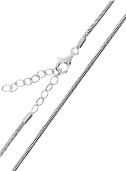 Schlangenkette Silber rhodoniert 60 cm Verschluss abschraubbar für kleine Kettenösen