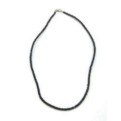 Schwarzopal Opal Edelsteinkette Buttonkette schwarz 45 cm