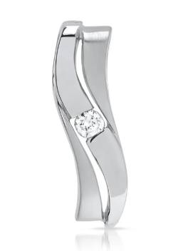 Silberanhänger 925 mit Zirkonia rhodoniert