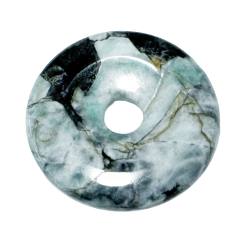 Smaragd grün Edelstein Donut Ketten Anhänger 4 cm Top Qualität