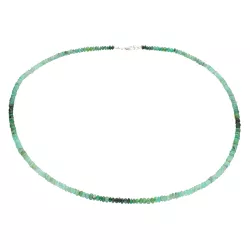Smaragd facettiert Edelsteinkette Halskette Collier Kette mehrfarbig grün