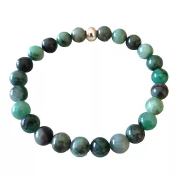 Smaragd grün Edelstein Kugel Armband