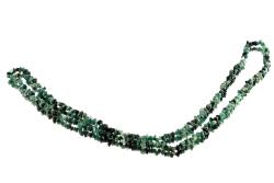 Smaragd grün Edelstein Splitterkette Chipskette Halskette 90 cm