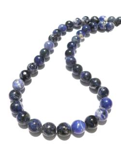 Sodalit Sodalith blau Edelstein Kugelkette Halskette Collier Kette