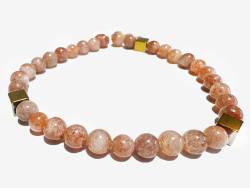 Sonnenstein Hämatit golden Edelstein Armband Längenwahl