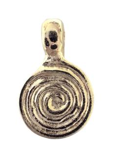 Spiral Ketten Anhänger in Gold getaucht