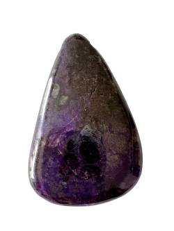 Sugilit Edelstein Tropfen Cabochon Kettenanhänger Anhänger quer gebohrt