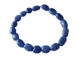 Tansanit blau Nugget Stretch Armband Längen Wahl